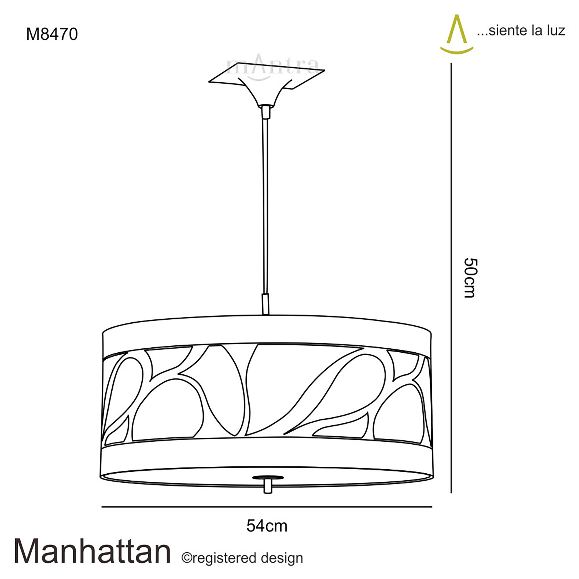 Manhattan Ceiling Lights Mantra Single Pendant